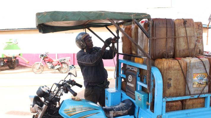 Yerro transports heavier material now, to increase his profit during the pandemic.