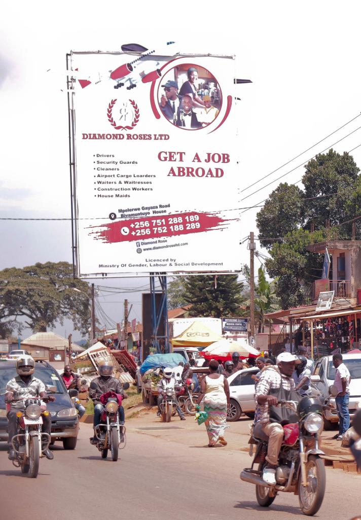 Recruitment agencies need licenses to offer jobs abroad. The government monitors their engagement to prevent exploitation and human trafficking ©GIZ/Dennis Onen Recruitment agencies need licenses to offer jobs abroad. The government monitors their engagement to prevent exploitation and human trafficking ©GIZ/Dennis Onen