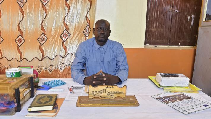 Hussein is proud of the two new classes built by Save the Children thanks to the EUTF project © Tarig Bashir Hussein is proud of the two new classes built by Save the Children thanks to the EUTF project © Tarig Bashir