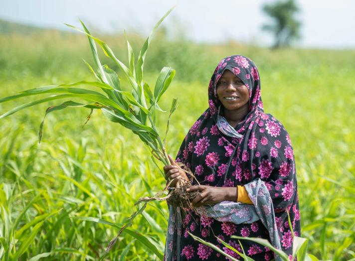 Proudly, Hanaa tells of sowing on over 5 Fadan of land, ensuring a supply of seeds for the following year