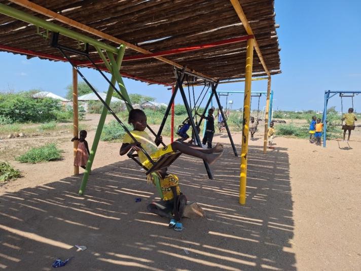 Public spaces are integral infrastructures within refugee settlements, servicing as places for interaction, play and chanced meeting as places for interaction, play and chanced meetings. © UN-Habitat