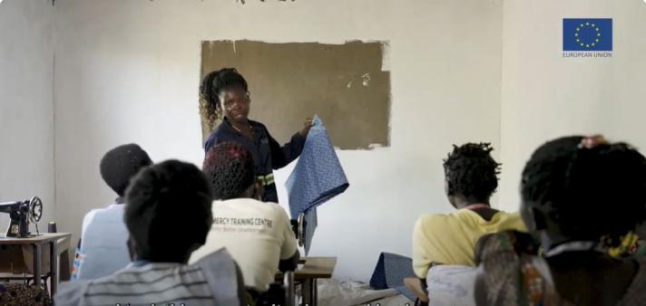 Apizuyo Fosca during her training ©Publication by the European Union   