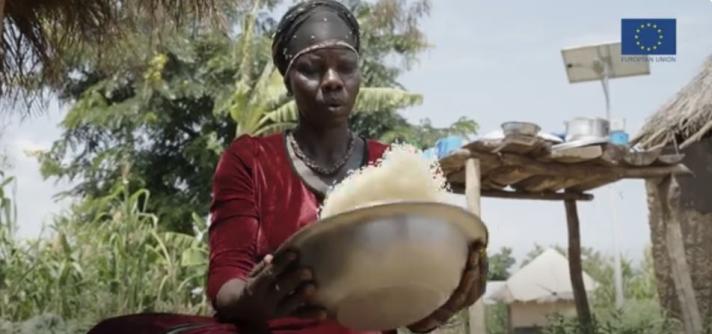 Kuyunge Zaibar while cooking in her village ©Publication by the European 