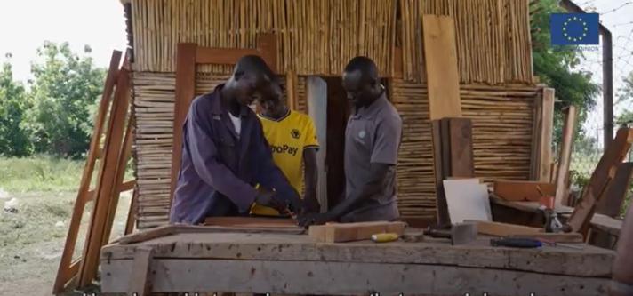 Maga in his carpentry workshop training youth ©Publication by the European Union   