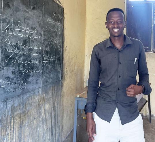 Mubashar Hassan Mohammed, 26 years old 3rd year accounting student from Galabat Alshargia, Gedaref. ©AICS