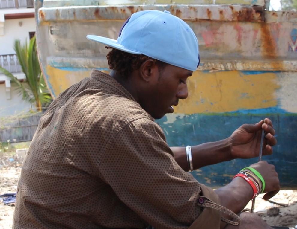 Ali Hassan working in his workshop - @Ruth Sarmwei