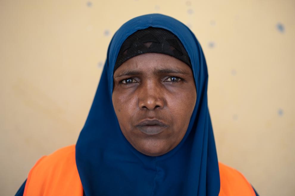 Anab Mohamed Said, a returnee to Somalia, speaks about the cash-for-work projects - @IOM/Christian Jepsen