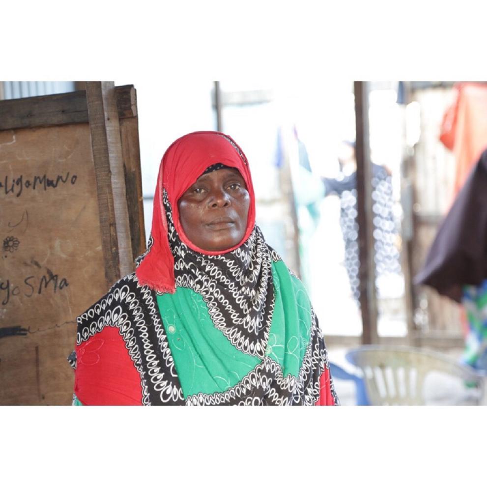 Bullo Rasas, inside her tea shop in an IDP camp in Bossasso which was established through the EU Emergency Trust Fund for Africa, Durable Solutions for IDPs and Returnees in Somalia Project in Puntland.