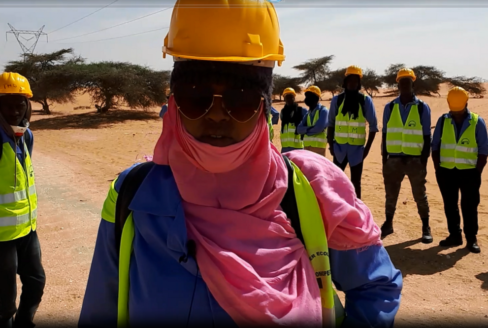 A Tiguint, en Mauritanie, les 120 stagiaires de Promopêche réhabilitent la piste reliant le village des pêcheurs de Legweïchich
