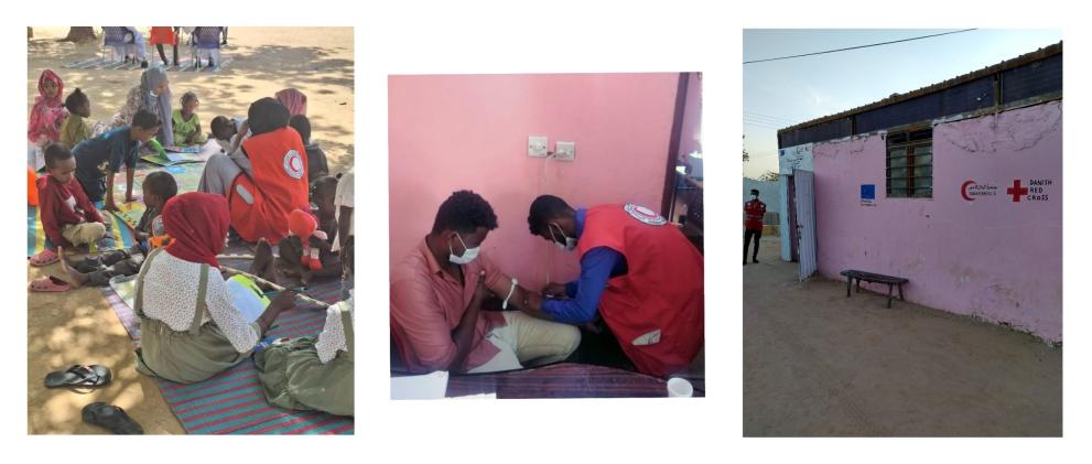 At the Humanitarian Service Points, volunteers are providing first aid to the wounded, food to the hungry, and psychosocial support at child-friendly spaces to the affected children ©Danish Red Cross