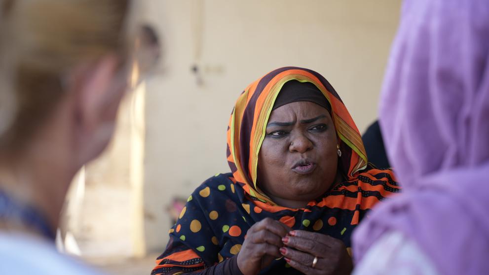 Mama Nour, an orphan herself, now advocates for single mothers and children without parental care in Sudan ©IOM Sudan 2025/Photo: Omer Hagali 