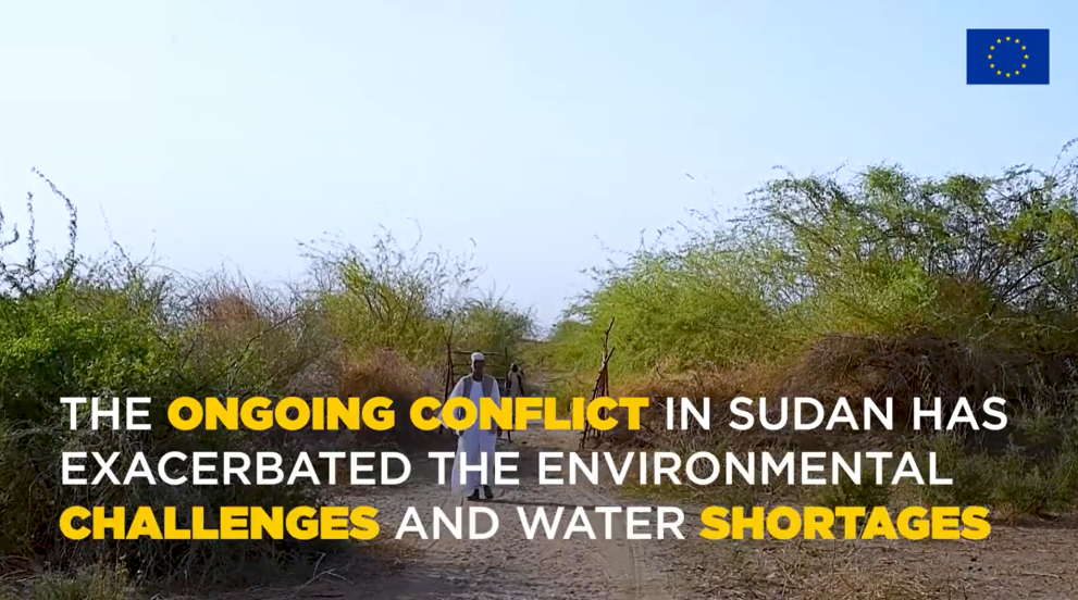 The ongoing conflict in Sudan has exacerbated the environmental challenges and water shortages