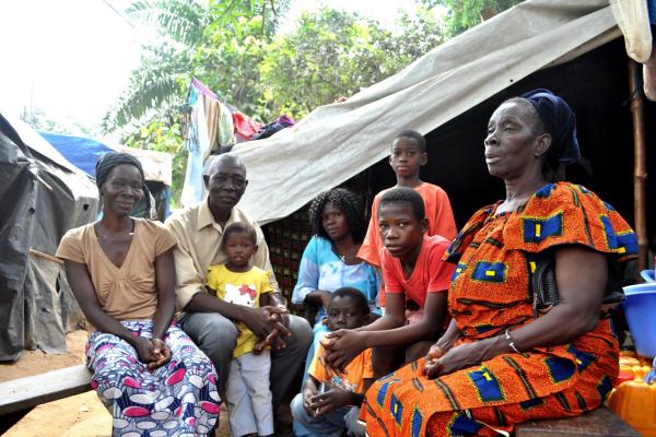 IOM managed camp in Duékoué