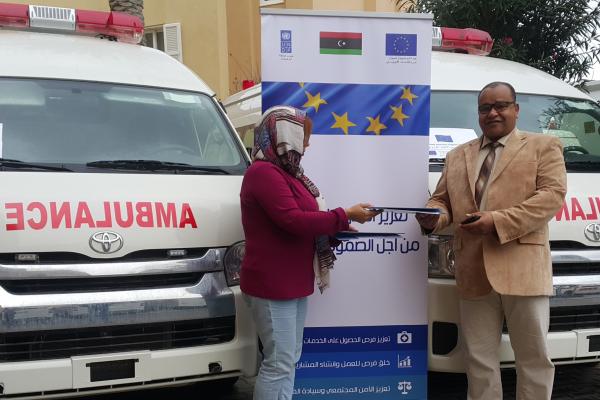 UNDP Ambulances delivered in Murzuq