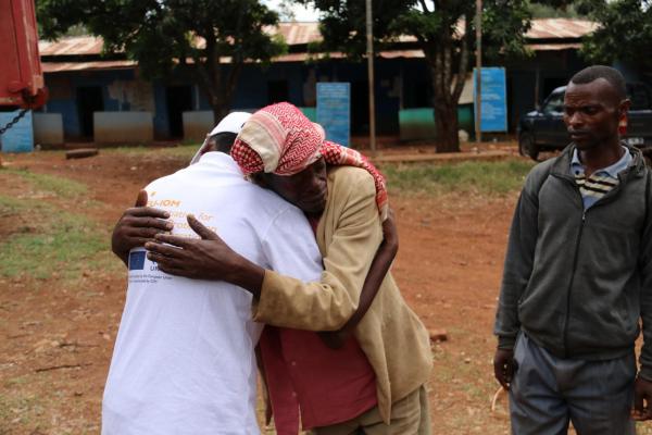 Father and son reunion facilitated by EU-IOM Joint Initiative in Oromia, Ethiopia