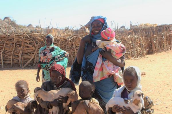 Amgoumash is a mother of seven whose life became easier after she received goats as part of a restocking programme