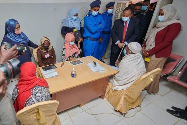 Vulnerable Sudanese families started to be enrolled in the programme to receive their monthly allowance