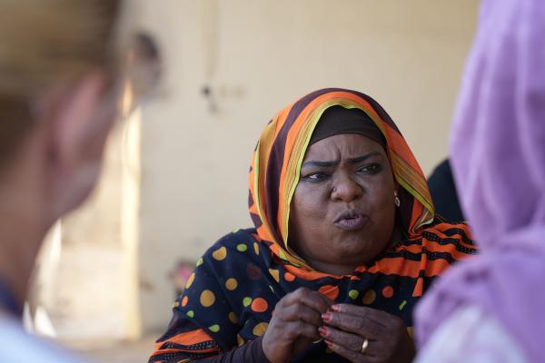 Mama Nour, an orphan herself, now advocates for single mothers and children without parental care in Sudan ©IOM Sudan 2025/Photo: Omer Hagali 