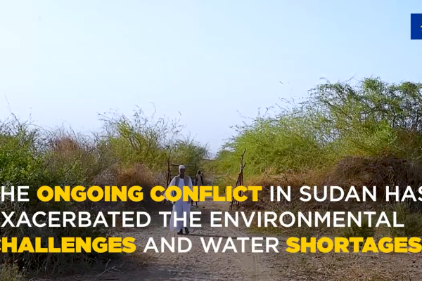 The ongoing conflict in Sudan has exacerbated the environmental challenges and water shortages